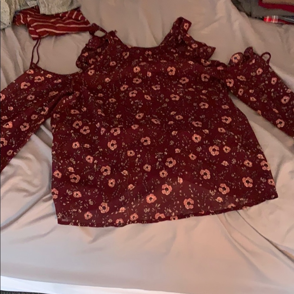 Halter neck see through shirt